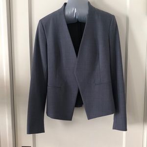 Theory size 6 wool blend career gray blazer suit jacket EUC
